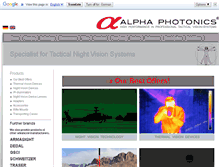 Tablet Screenshot of alpha-photonics.com